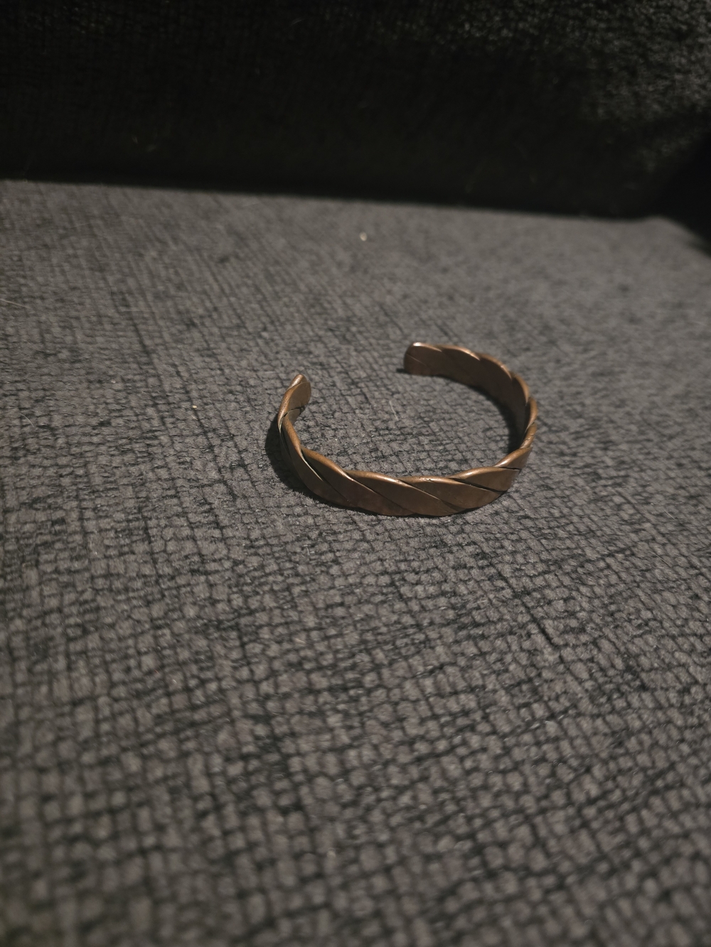 Vintage Twisted Hammered Copper Bracelet